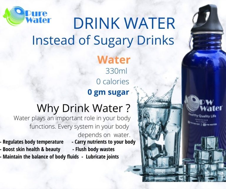 Drink Water Instead of Sugary Drinks PURE WATER