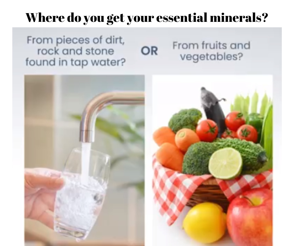 Minerals from water or food